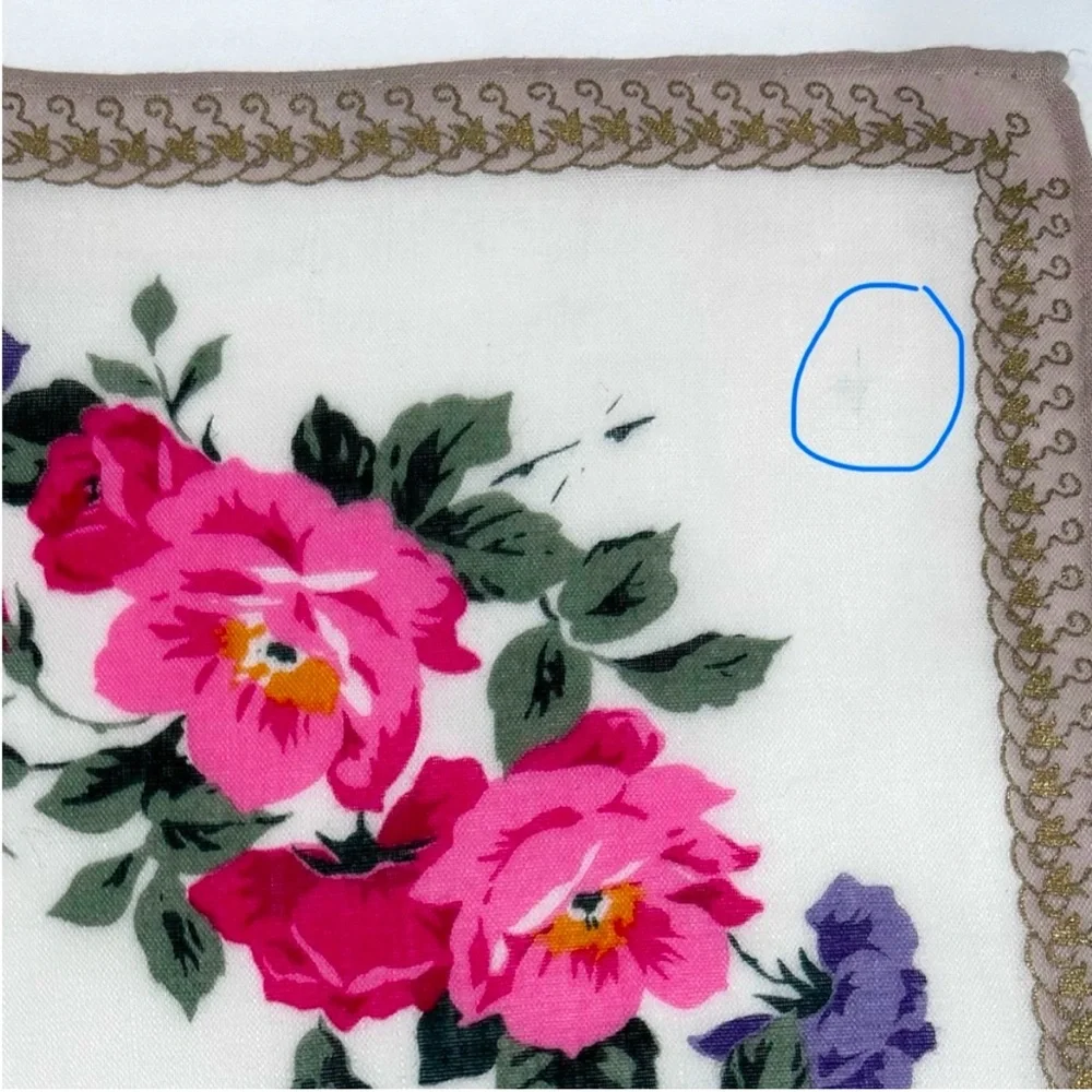 Christian Dior 100% Cotton Handkerchief or Scarf, faint blemish